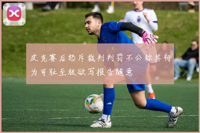 皮克赛后怒斥裁判判罚不公称其行为可耻至极欲写报告随意