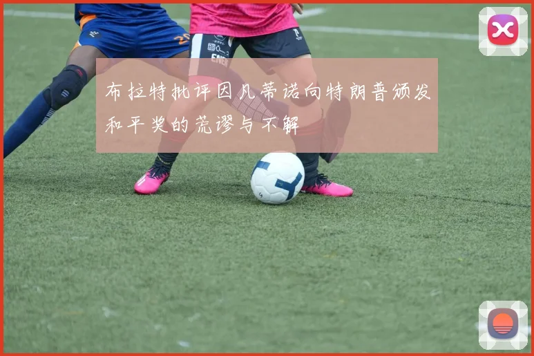布拉特批评因凡蒂诺向特朗普颁发和平奖的荒谬与不解